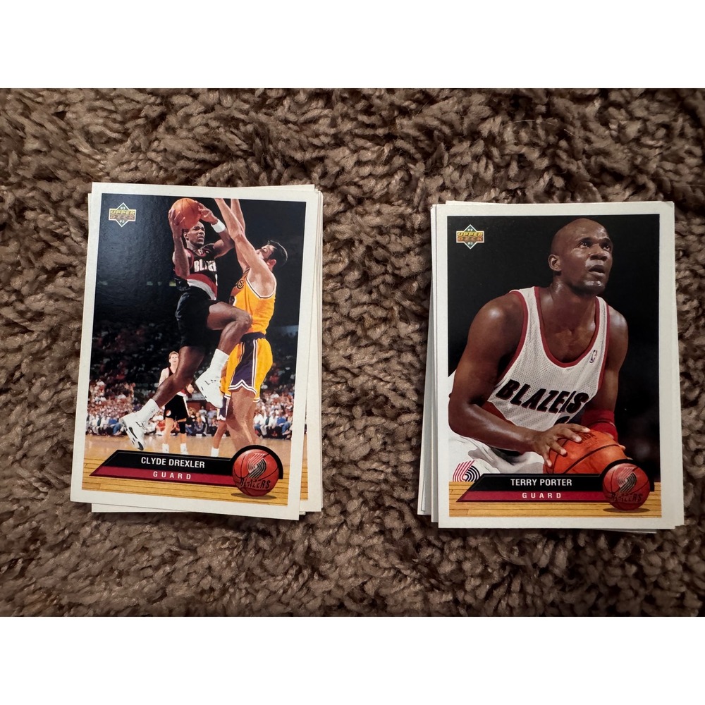 1993 Upper Deck Portland Trail Blazers Card Lot  Clyde Drexler & Terry Porter